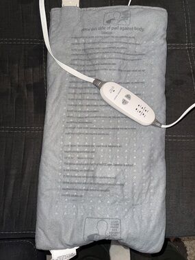 Sharper Image Gray Electric Heating Pad